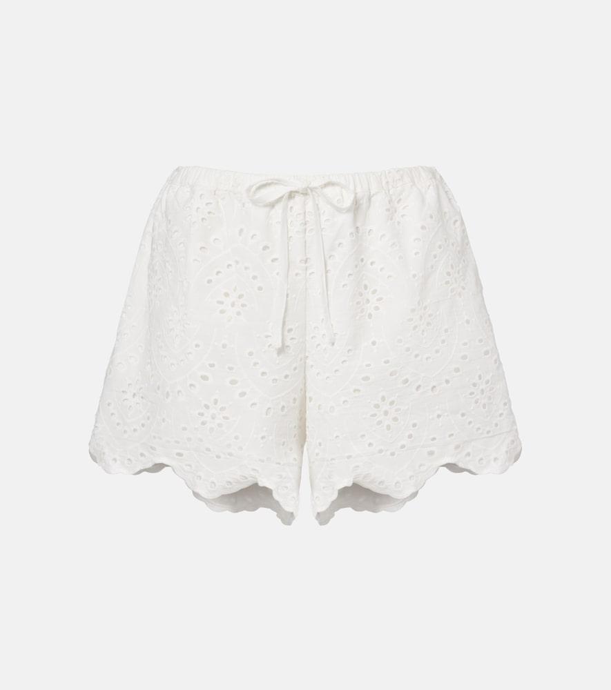 poupette st barth cruse broderie anglaise cotton shorts