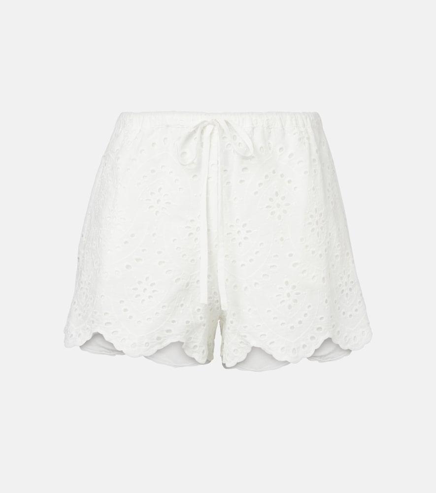 poupette st barth cruse broderie anglaise cotton shorts