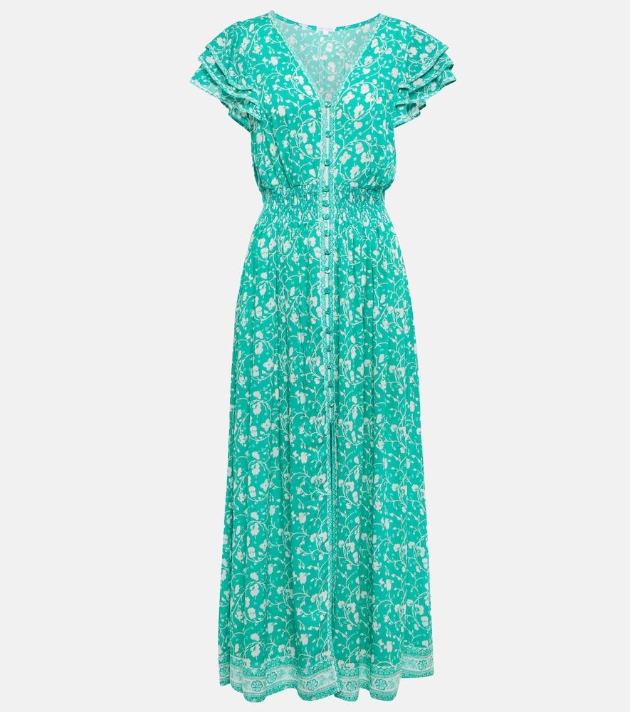 poupette st barth della floral midi dress