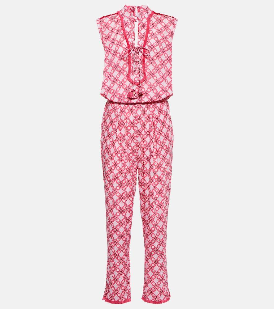 poupette st barth donna printed jumpsuit
