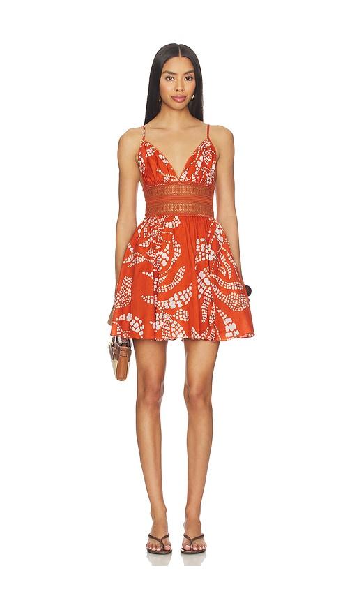 poupette st barth emilie mini dress in orange.