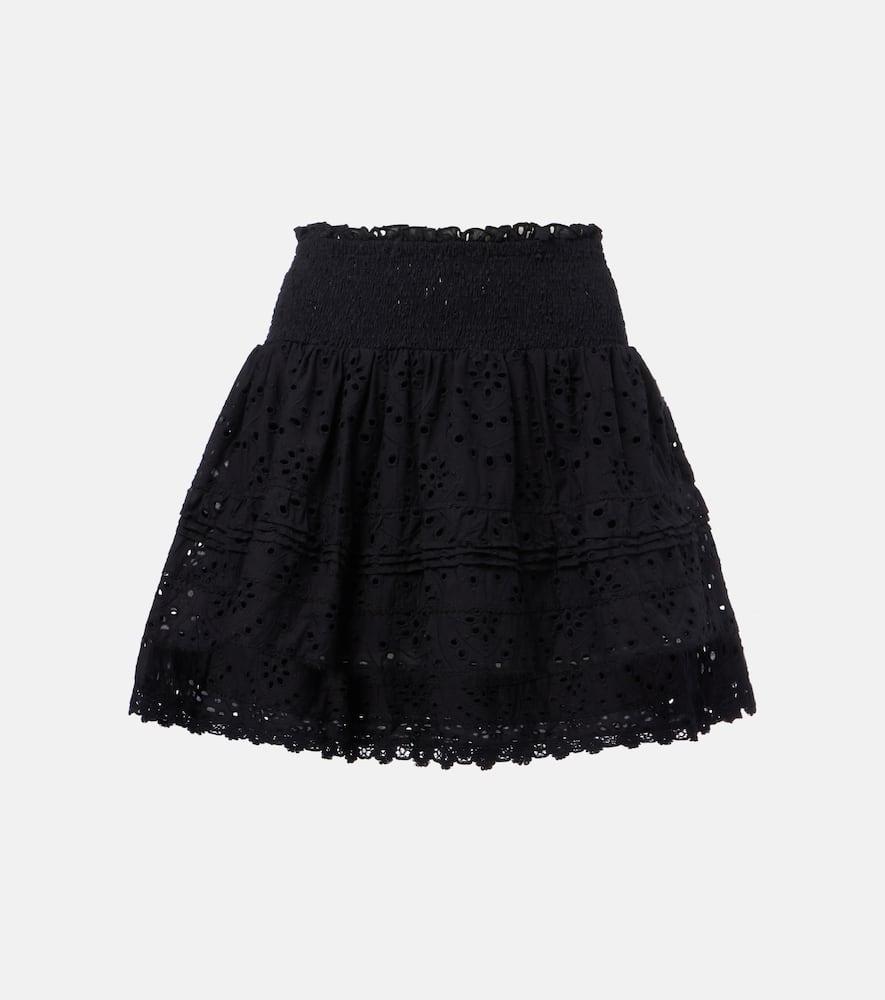 poupette st barth galia broderie anglaise cotton miniskirt