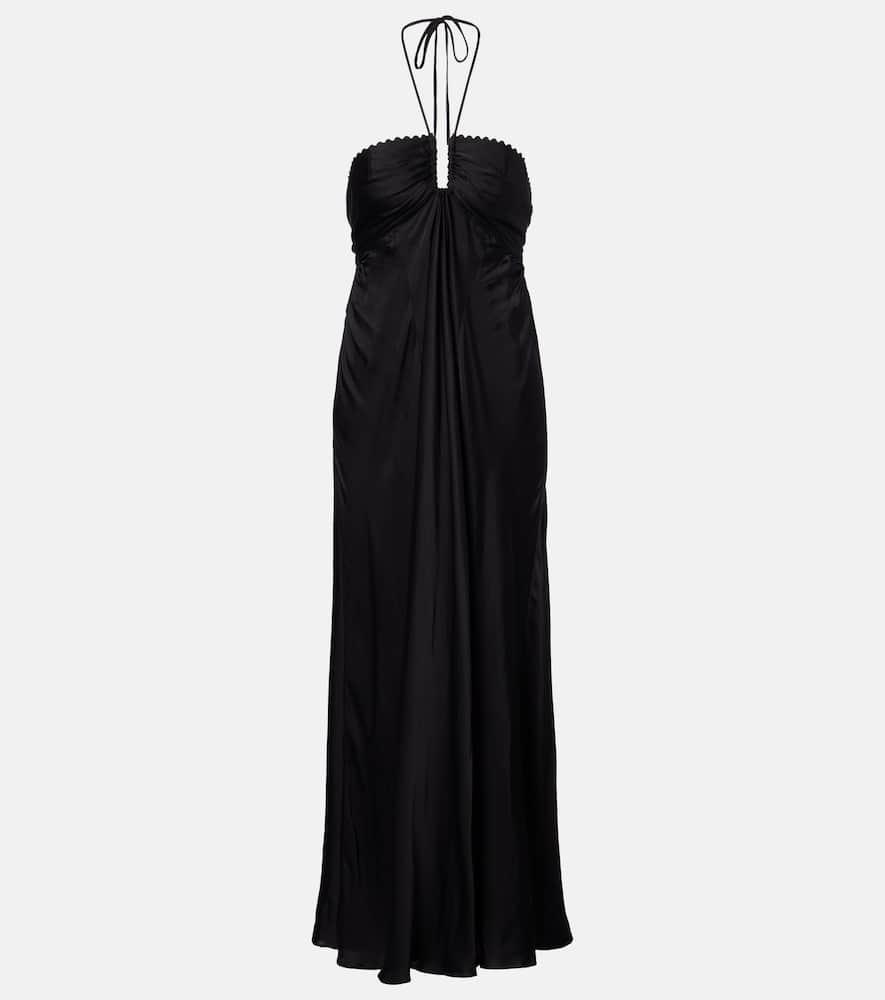 poupette st barth halterneck maxi dress