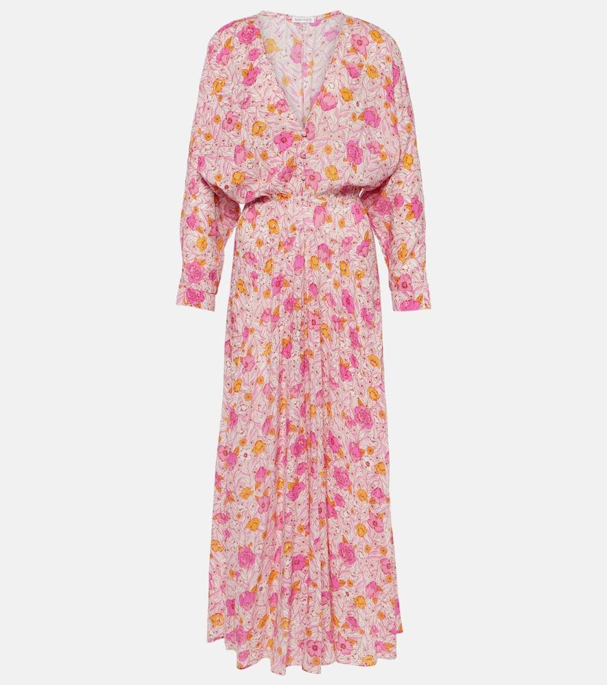 poupette st barth ilona floral wrap maxi dress