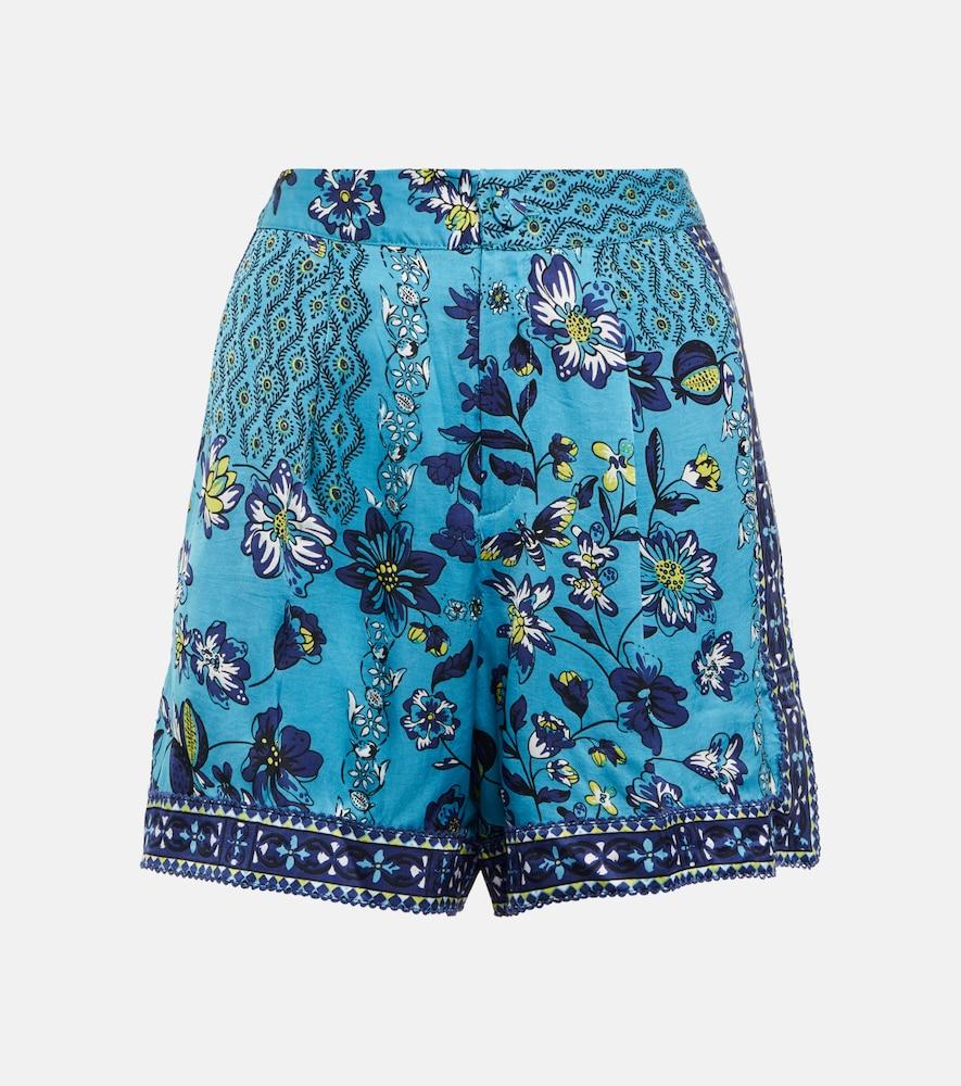 poupette st barth isabelle floral satin shorts