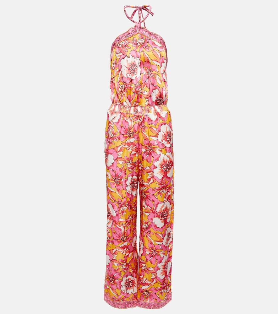poupette st barth isabelle printed halterneck jumpsuit