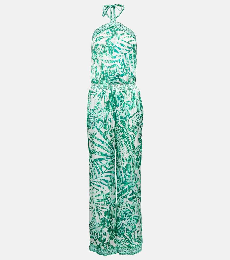 poupette st barth isabelle printed halterneck jumpsuit