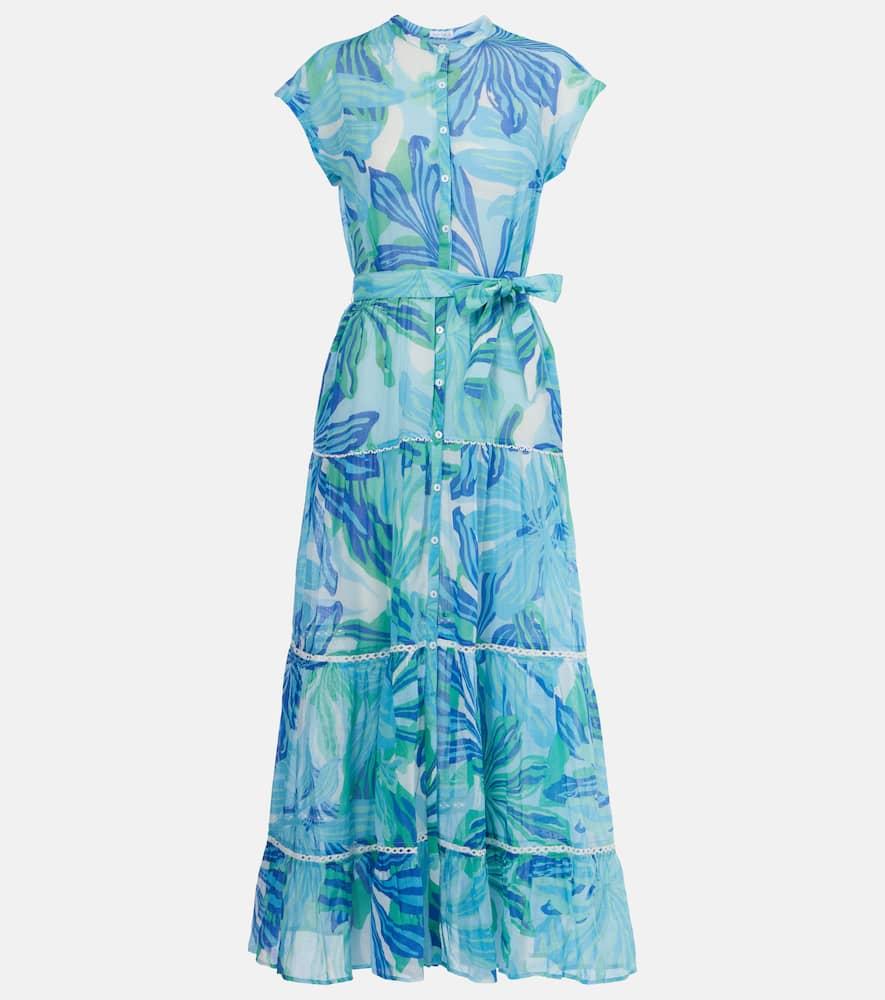 poupette st barth kora printed cotton gauze maxi dress