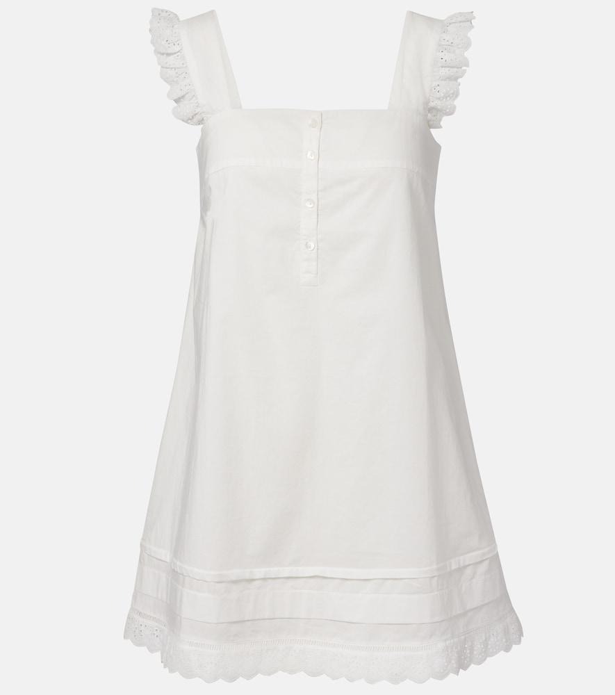 poupette st barth livy ruffled cotton minidress