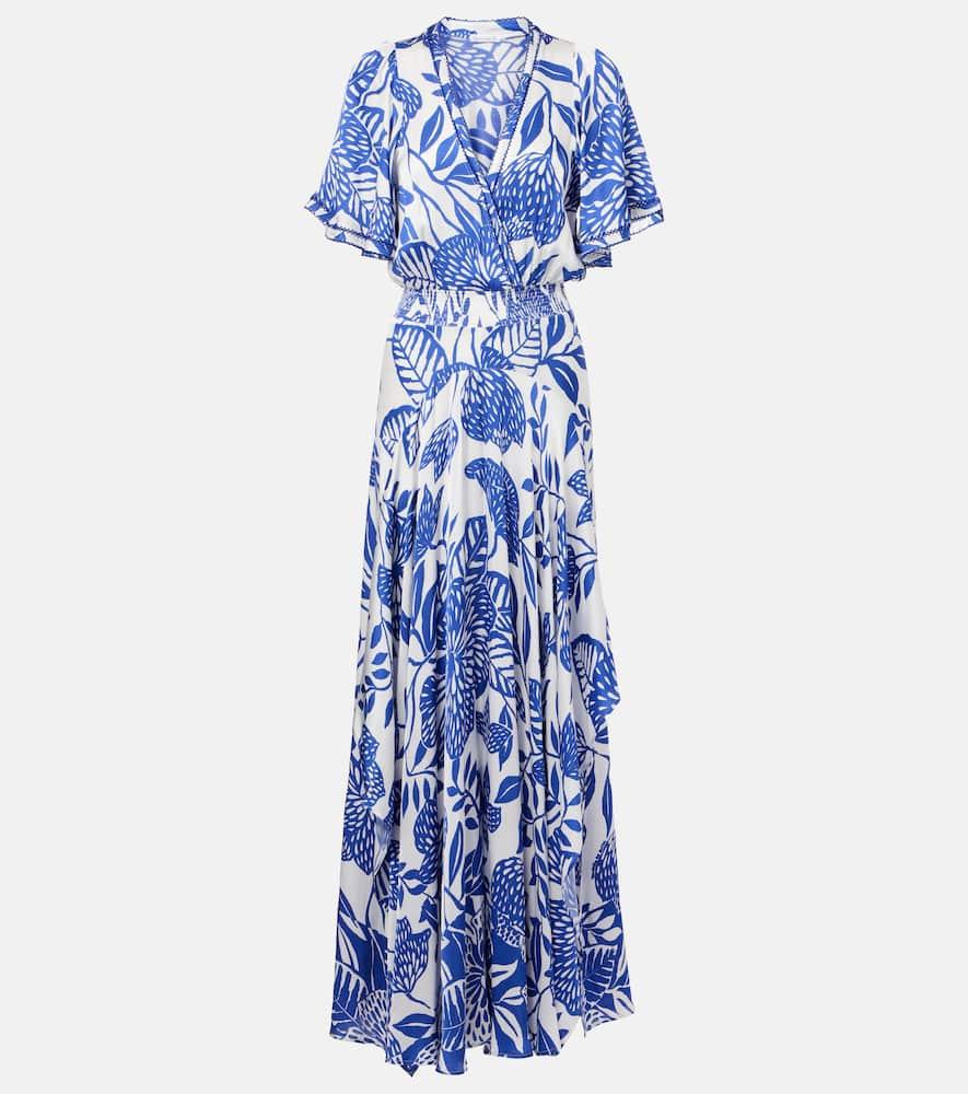 poupette st barth mabelle satin maxi dress