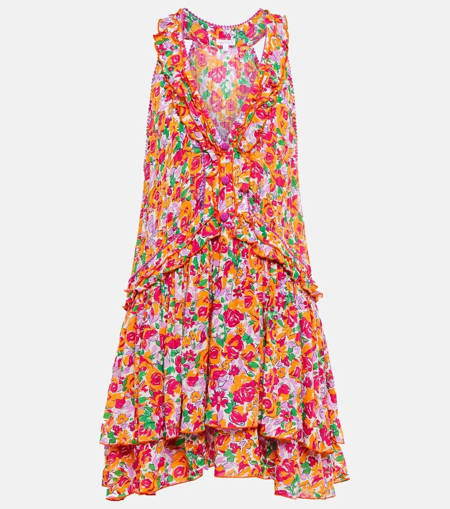 poupette st barth mae floral ruffled minidress
