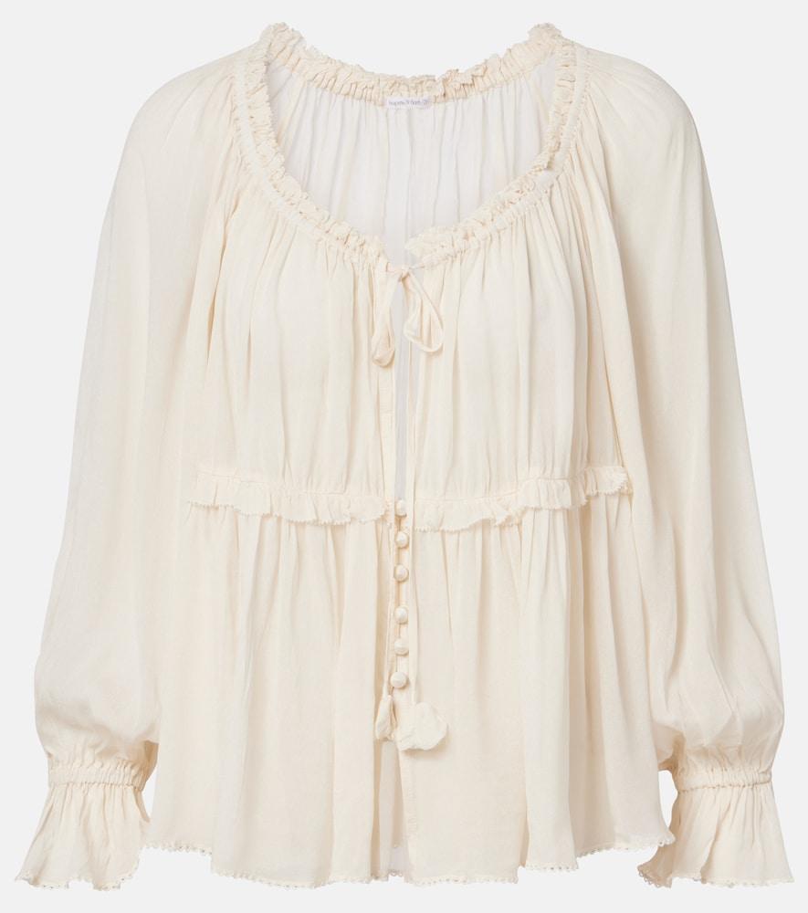 poupette st barth moon ruffled blouse