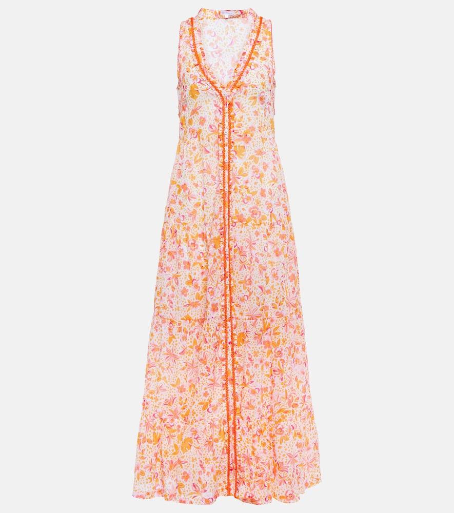 poupette st barth nana floral cotton maxi dress
