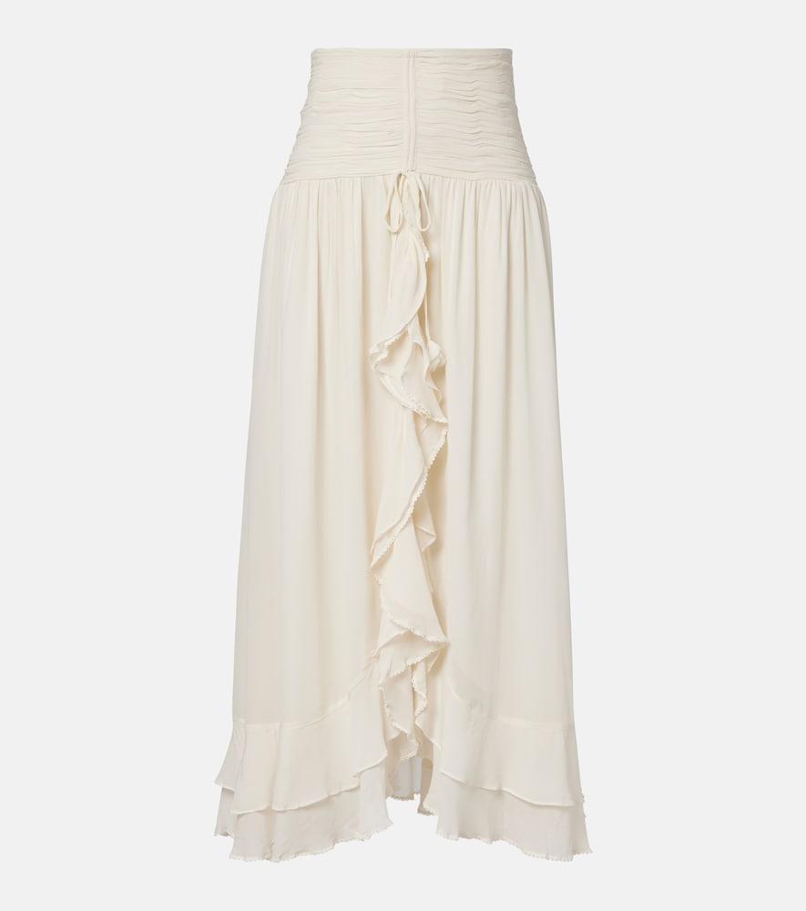 poupette st barth neree ruffled maxi skirt