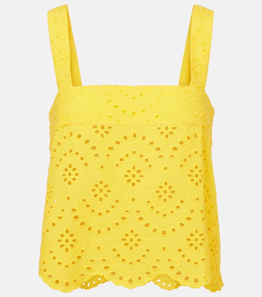 poupette st barth noa broderie anglaise cotton top