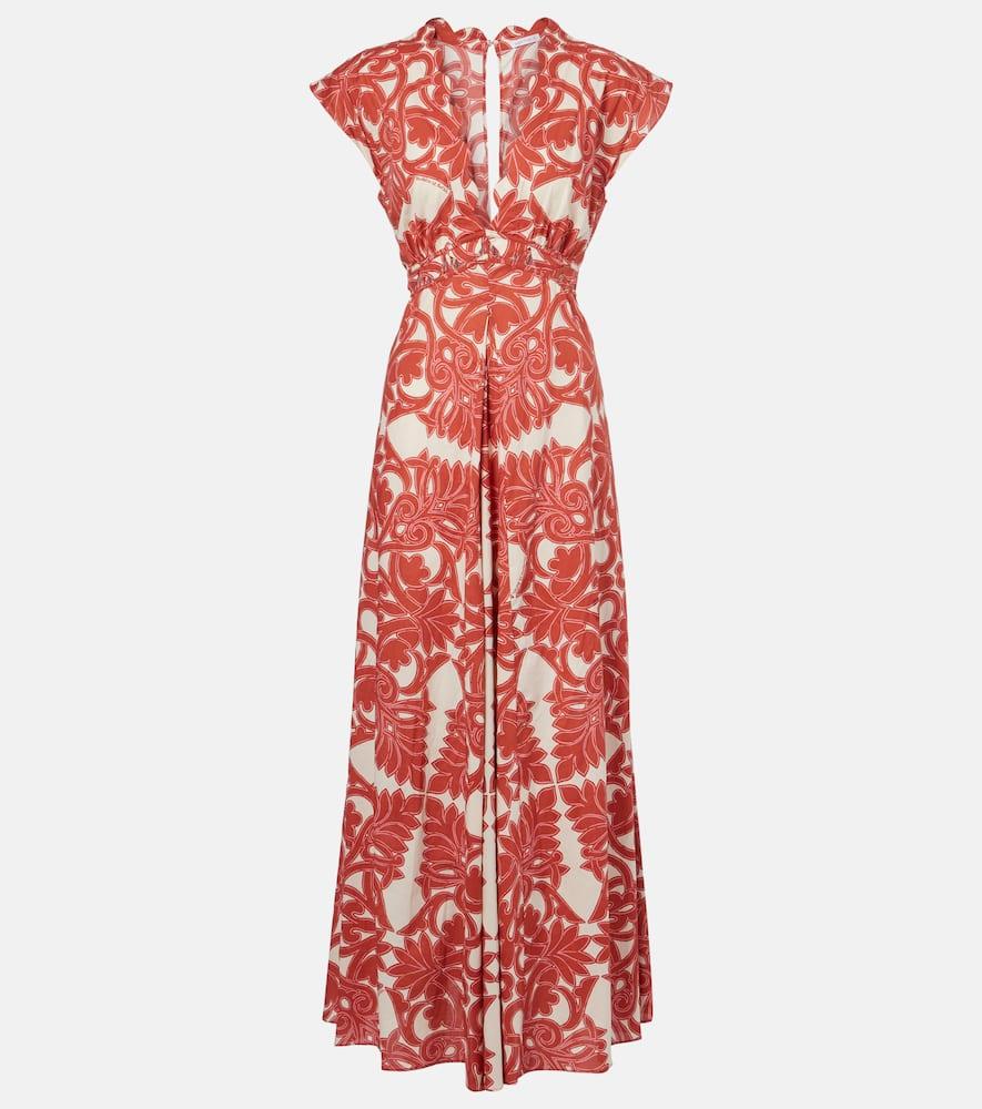 poupette st barth noreen printed cotton maxi dress