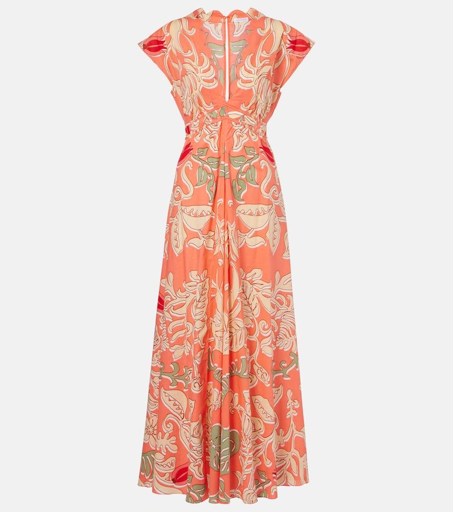 poupette st barth noreen printed cotton maxi dress