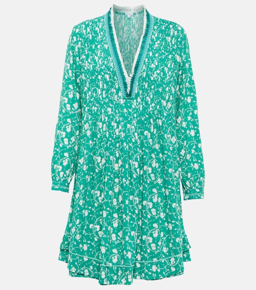 poupette st barth ola floral georgette minidress