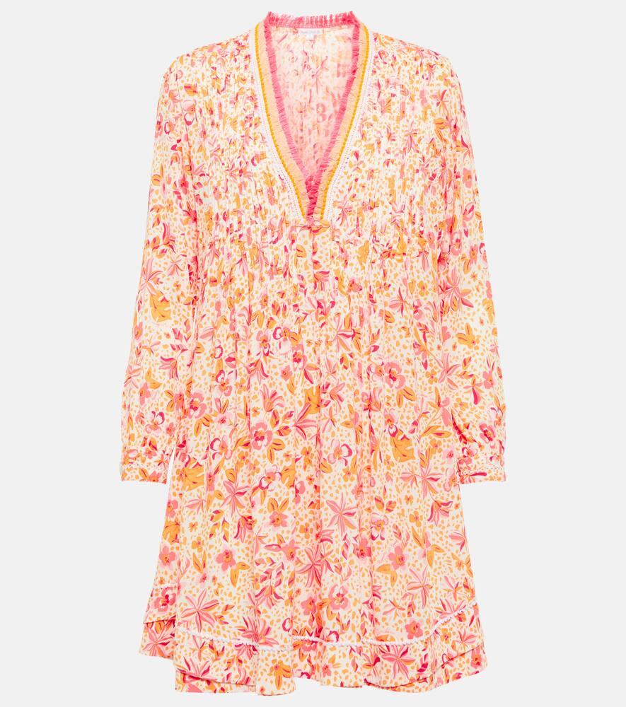 poupette st barth ola floral rayon georgette minidress