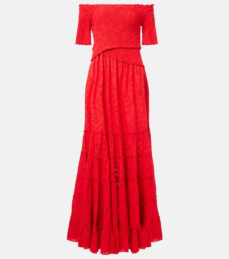 poupette st barth soledad floral cotton maxi dress