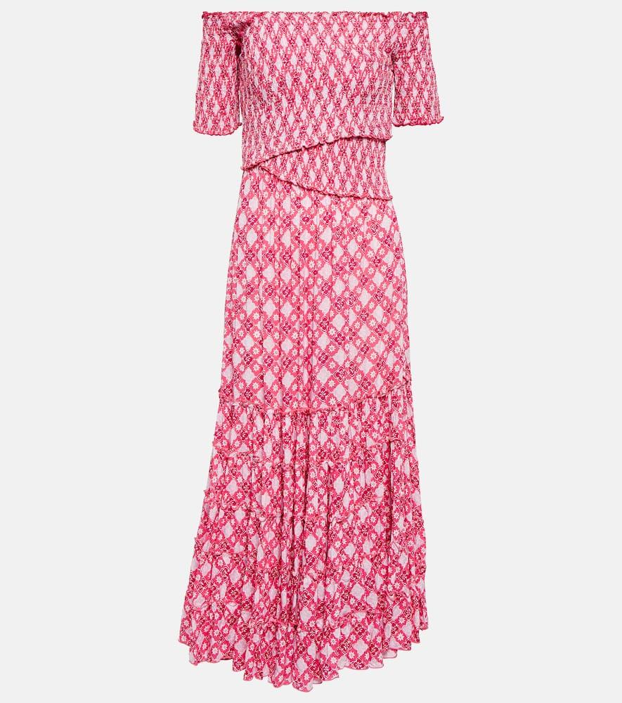 poupette st barth soledad printed midi dress