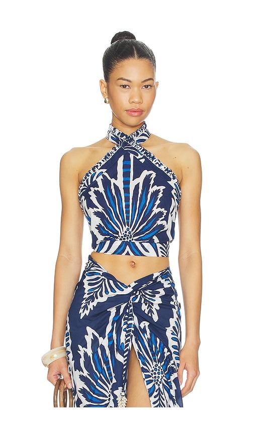 poupette st barth suma top in navy,white.