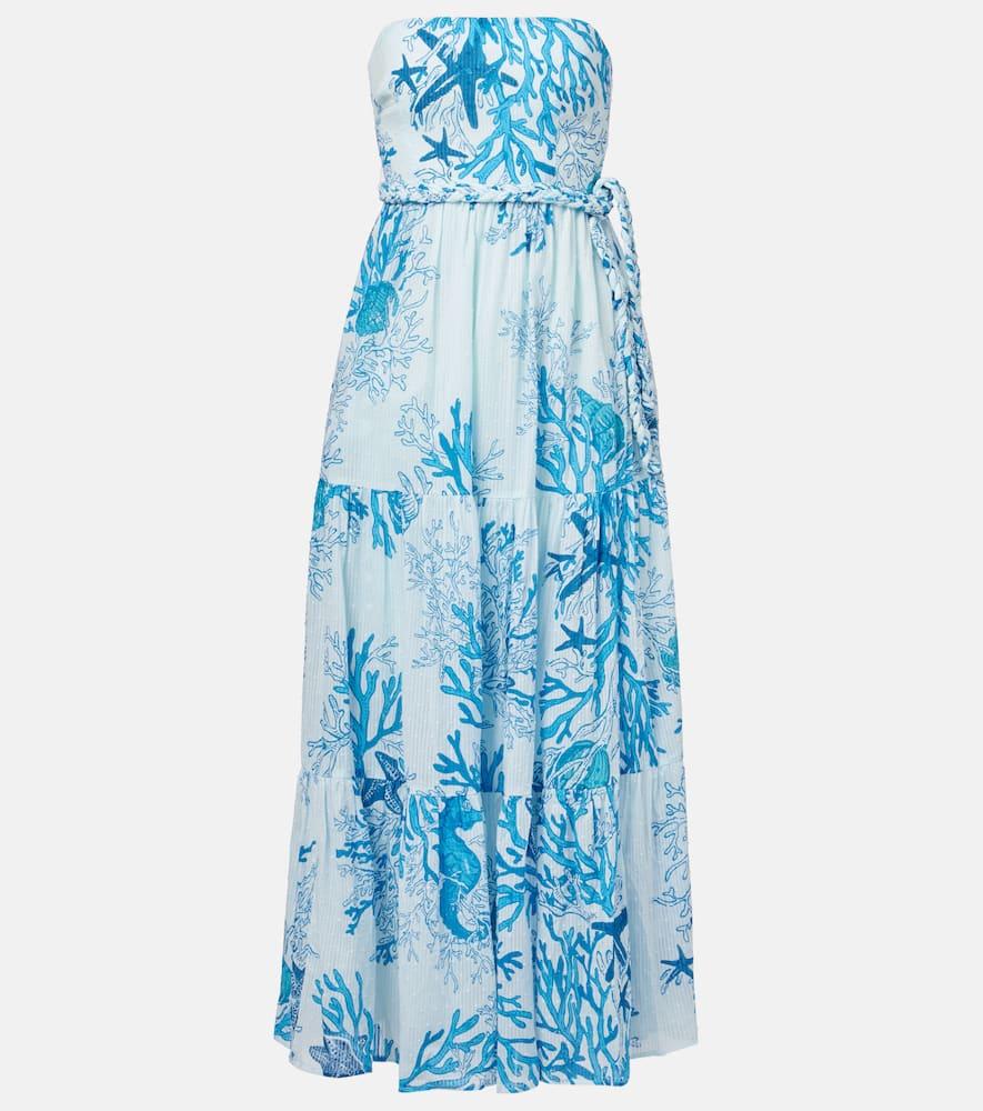 poupette st barth thelma printed cotton maxi dress