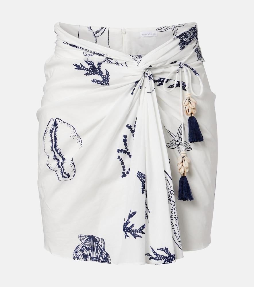 poupette st barth tilda printed cotton wrap skirt