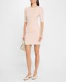 powder cashmere rib-knit mini skirt