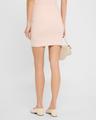powder cashmere rib-knit mini skirt