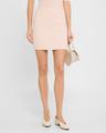 powder cashmere rib-knit mini skirt