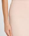powder cashmere rib-knit mini skirt