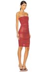 power mesh midi dress