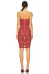 power mesh midi dress