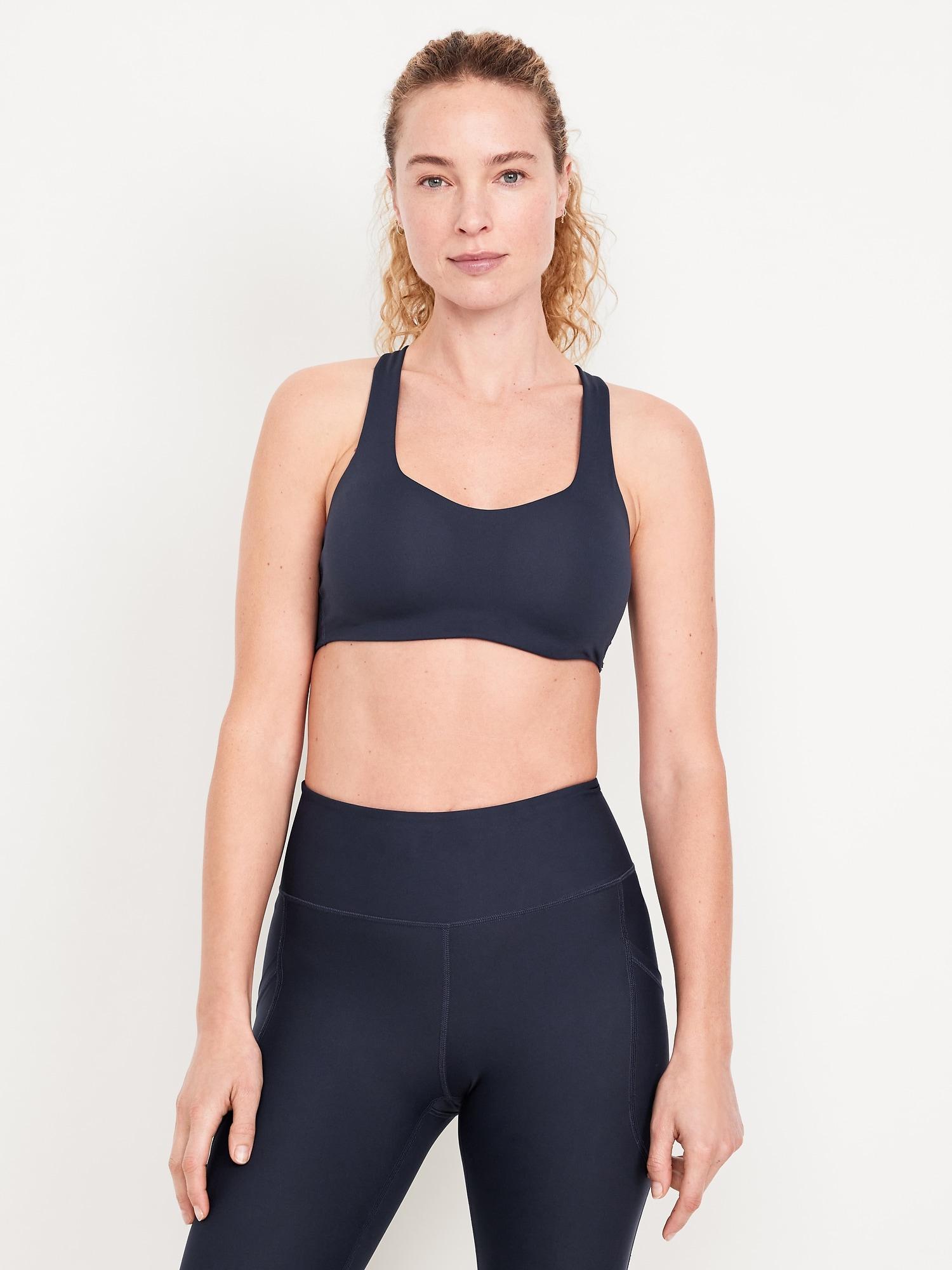 powersoft molded cup strappy sports bra