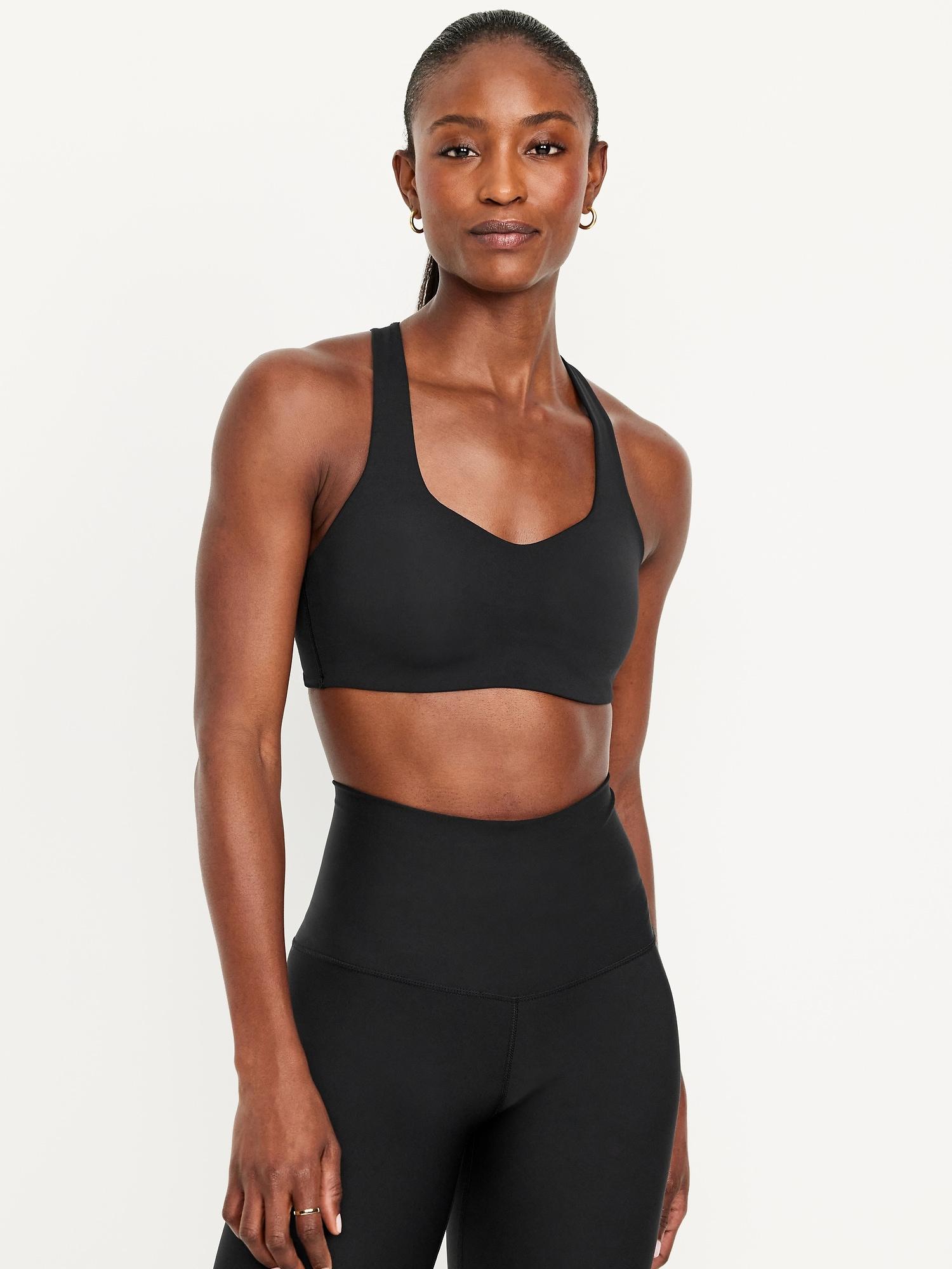 powersoft molded cup strappy sports bra