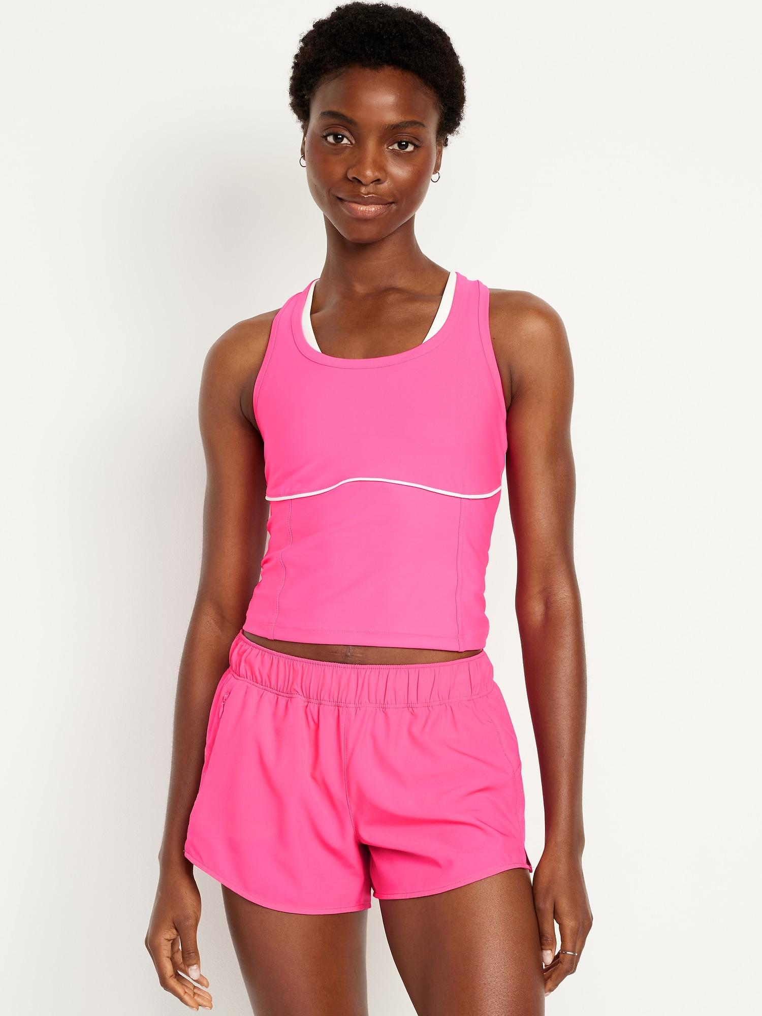 powersoft racerback cropped shell tank