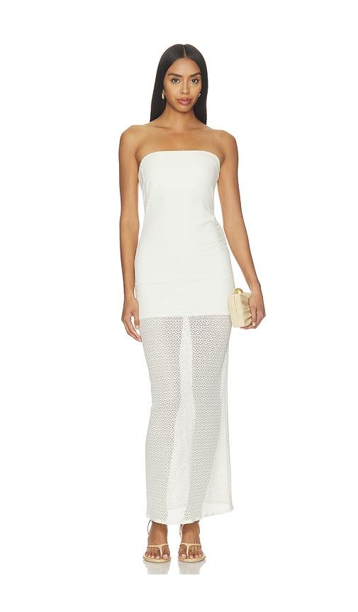 pq aura dress in white.