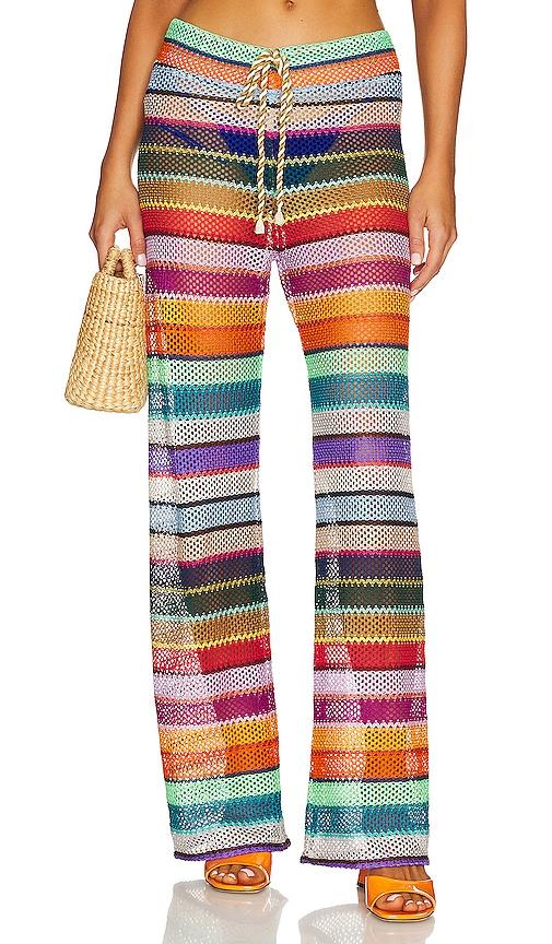 pq bree boho pant in multi.