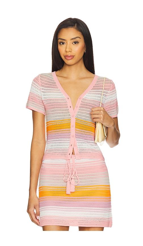 pq ellie crochet top in pink.