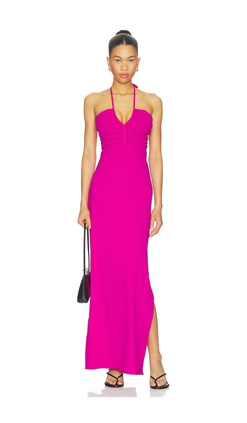 pq josie dress in fuchsia.