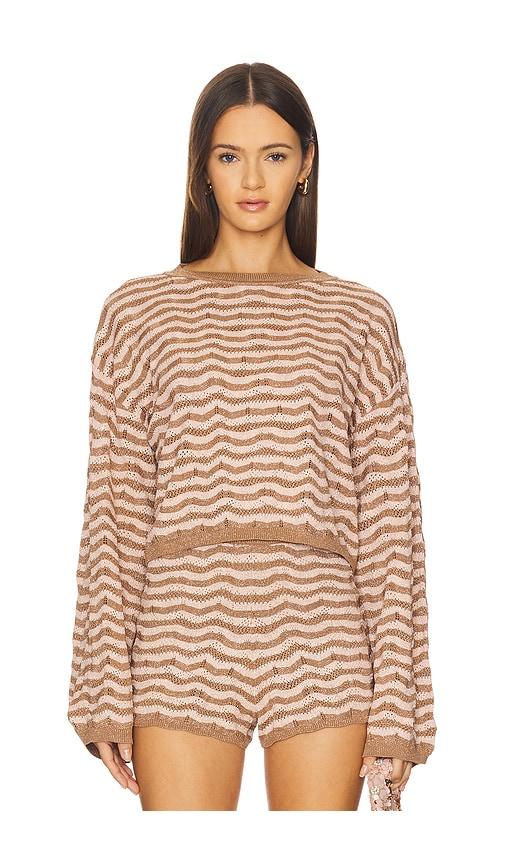 pq palmer top in brown.