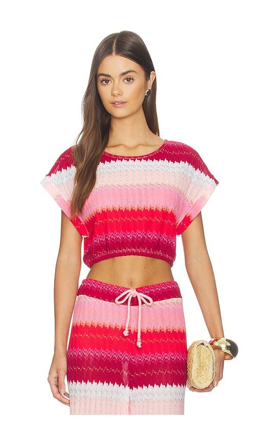 pq renee crop top in pink.