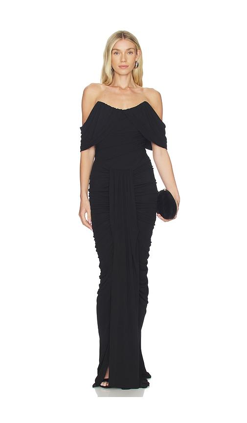 prabal gurung heidi gown in black.