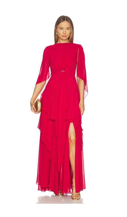 prabal gurung linda gown in red.