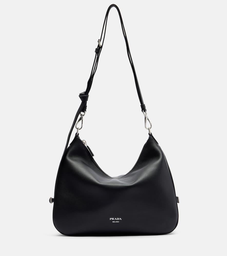 prada aimee large leather shoulder bag