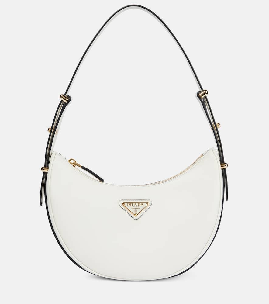 prada arqué leather shoulder bag