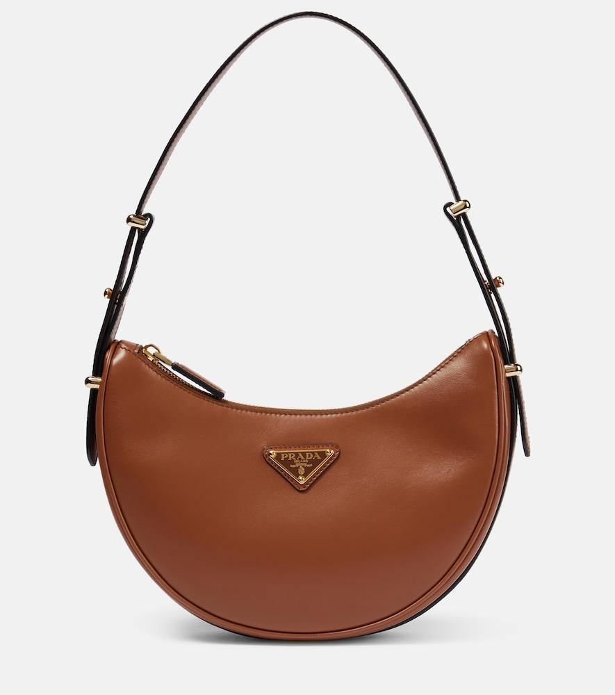 prada arqué leather shoulder bag