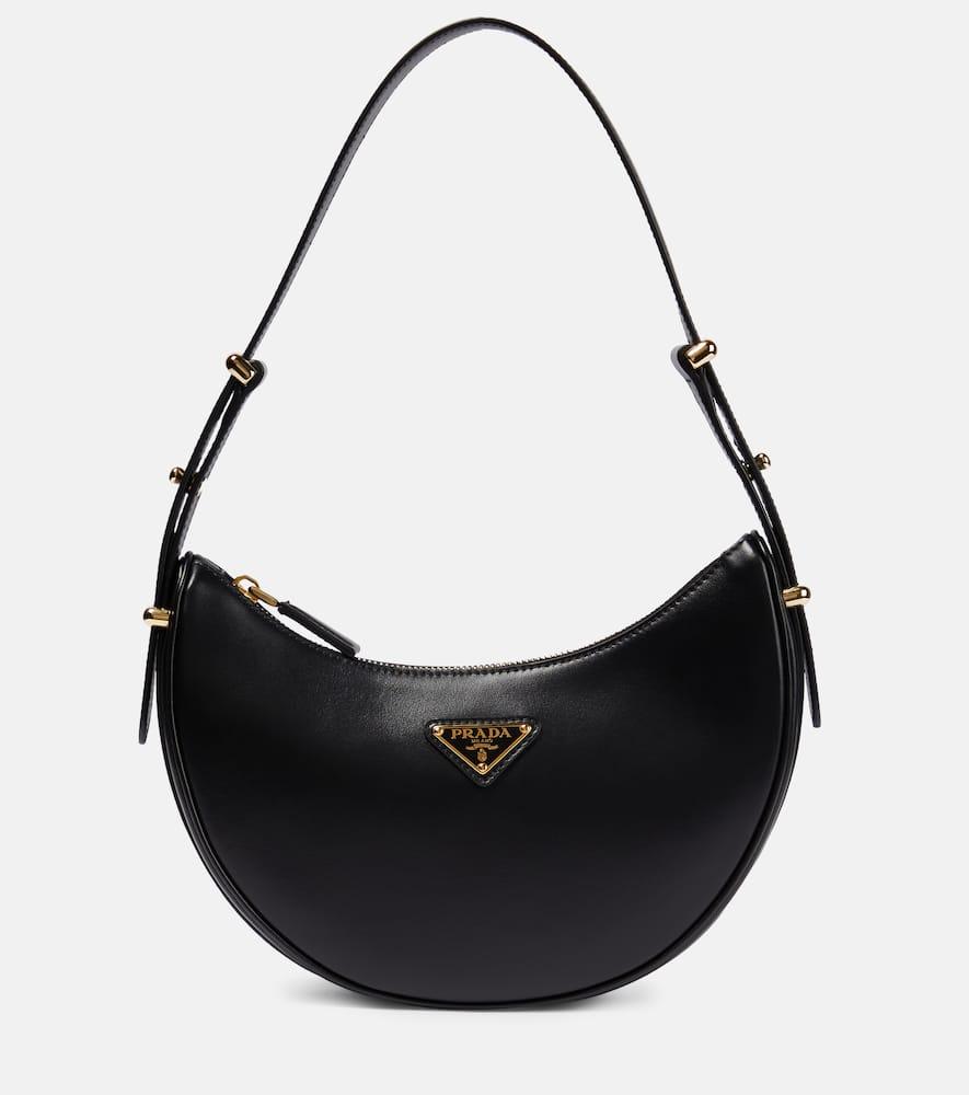 prada arqué leather shoulder bag