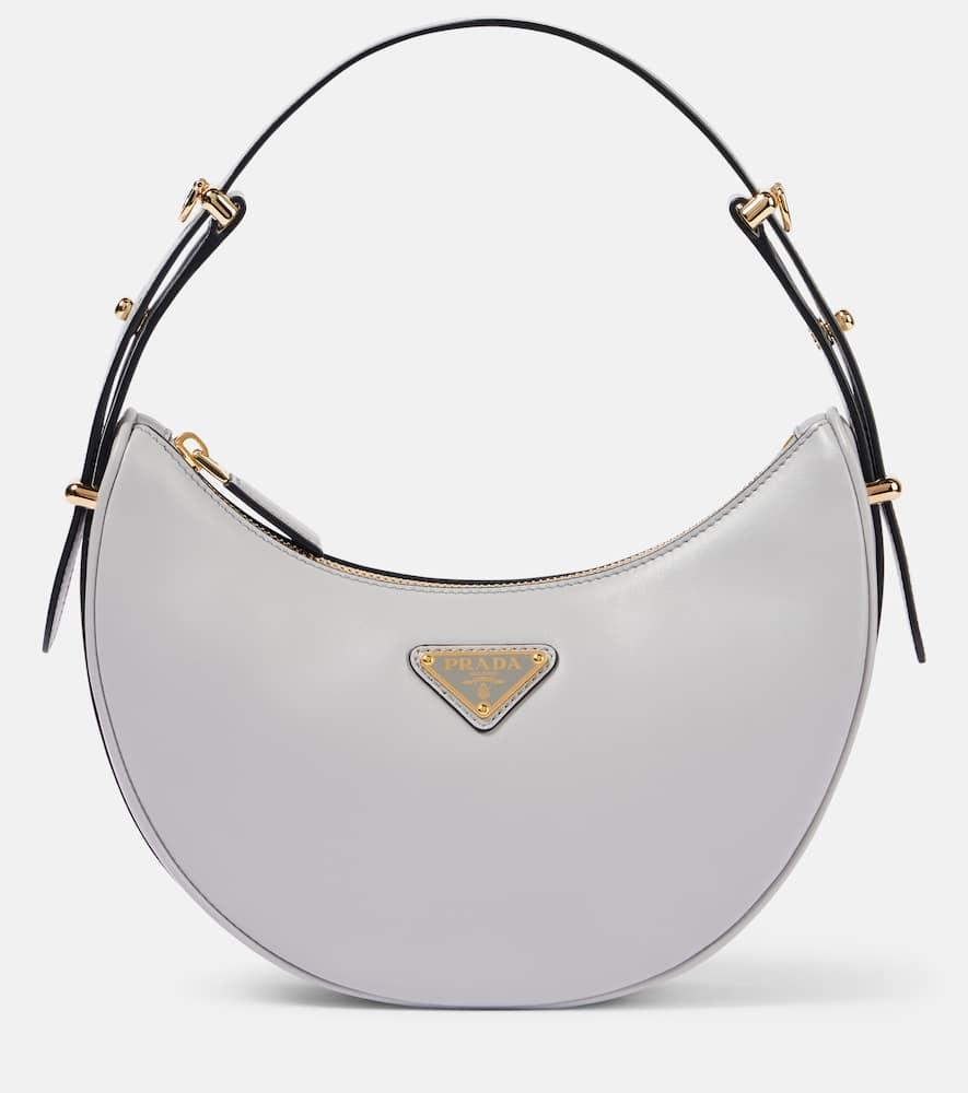 prada arqué small leather shoulder bag